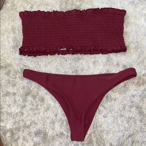 NEVER WORN MAROON BIKINI!!!!!!!!!!